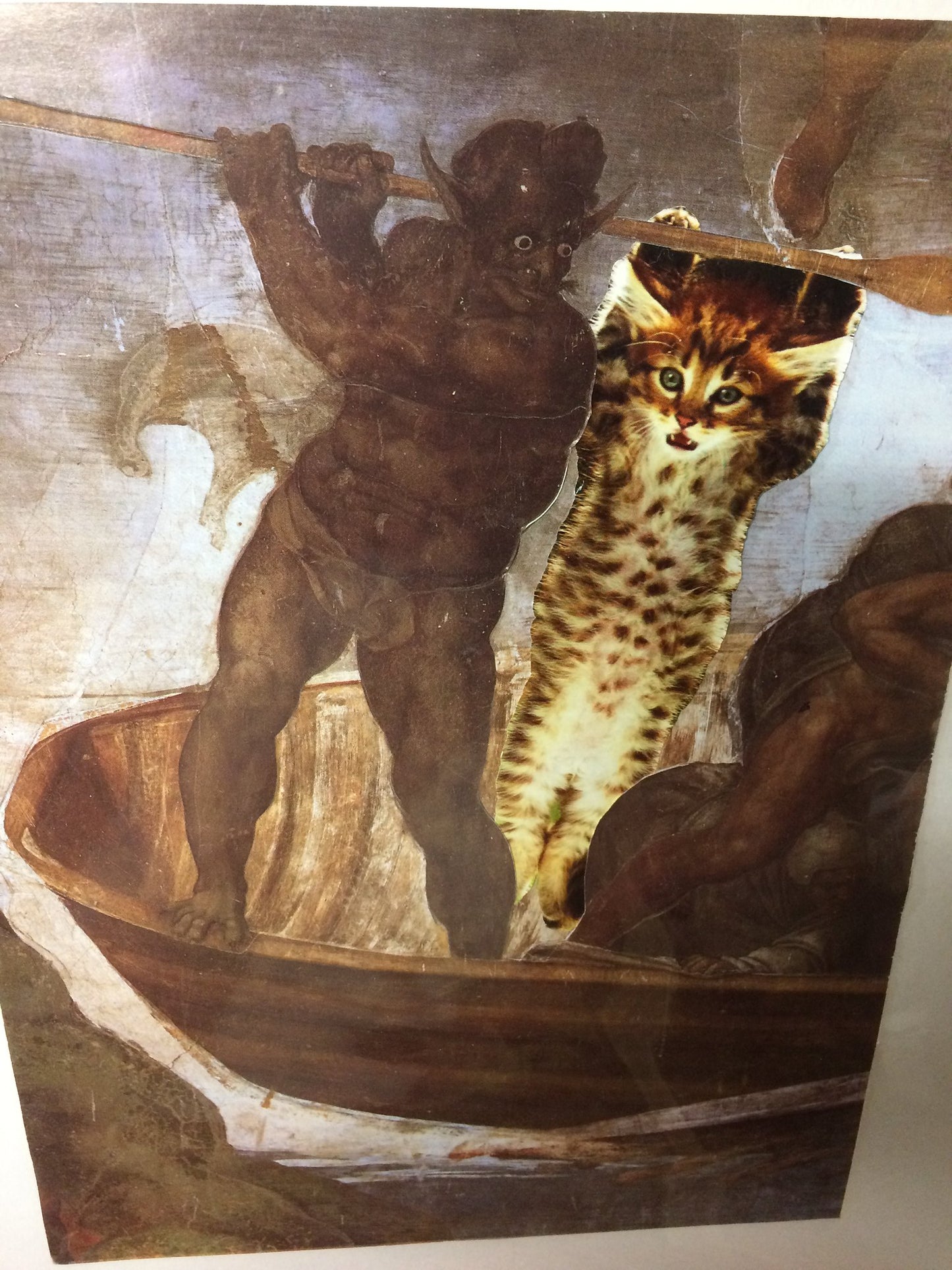 The Boatman Charon, with a Kitten in The Sistine Chapel